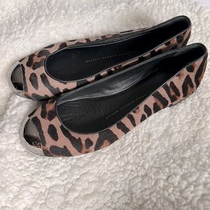 Giuseppe Zanotti Design animal print woman's ballet slip-on flats / Size 6